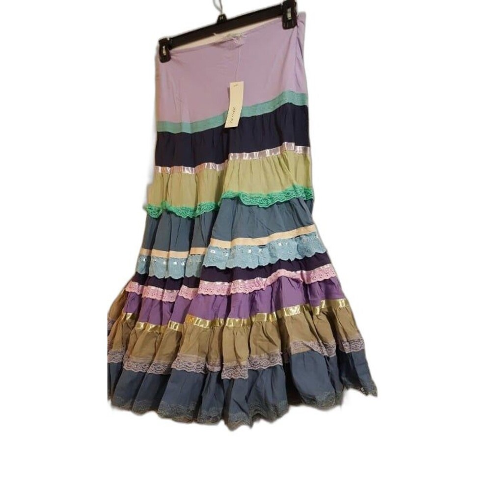 Miss Me Miss Me Boho Full Length Colorful Skirt S New w Tags